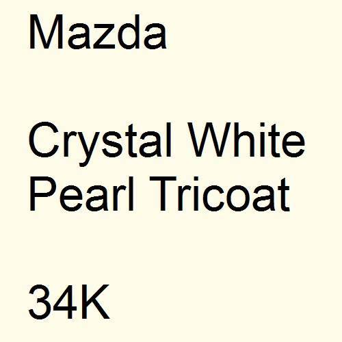 Mazda, Crystal White Pearl Tricoat, 34K.